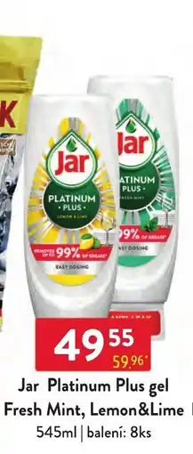 Qanto Jar Platinum Plus gel Fresh Mint, Lemon&Lime nabídka