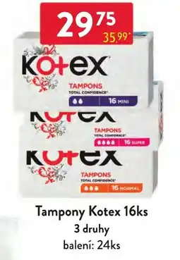 Qanto Tampony Kotex nabídka