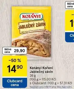 Tesco Kotányi Koření Jablečný závin nabídka