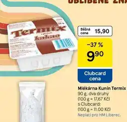 Tesco Mlékárna Kunín Termix nabídka