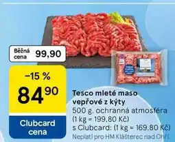 Tesco Tesco mleté maso vepřové z kýty nabídka