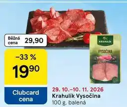 Tesco Krahulík Vysočina nabídka