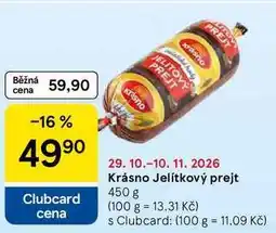 Tesco Krásno Jelítkový prejt nabídka