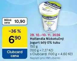Tesco Hollandia Nízkotučný jogurt bílý 0% tuku nabídka