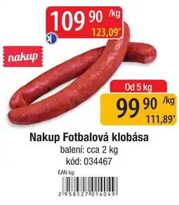 Qanto Nakup Fotbalová klobása nabídka