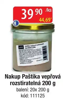 Qanto Paštika vepřová rozstiratelná nabídka