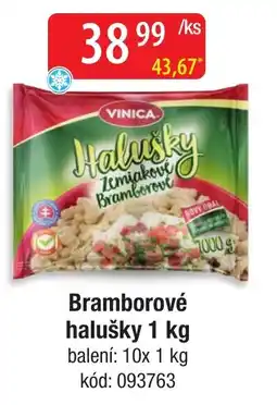 Qanto Vinica bramborové halušky nabídka