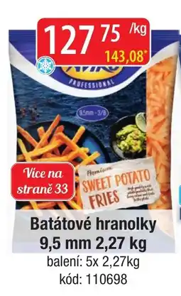 Qanto Aviko batátové hranolky nabídka