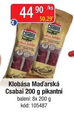 Qanto Csabai klobása madárská pikantní nabídka