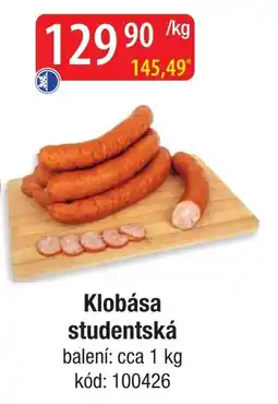 Qanto Klobása studentská nabídka