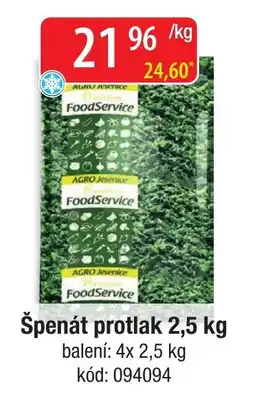 Qanto Agro Jesenice špenát protlak nabídka