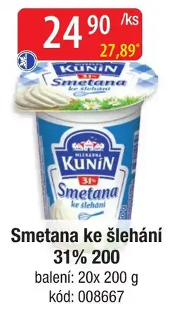 Qanto Kunin Smetana ke šlehání nabídka