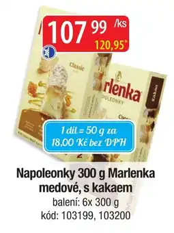 Qanto Marlenka Napoleonky medové, s kakaem nabídka