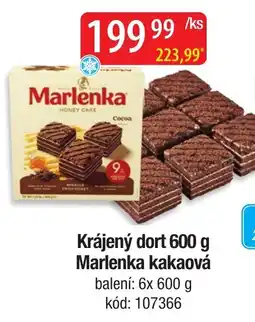 Qanto Marlenka krájený dort kakaová nabídka