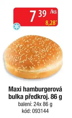 Qanto Maxi hamburgerová bulka předkroj nabídka