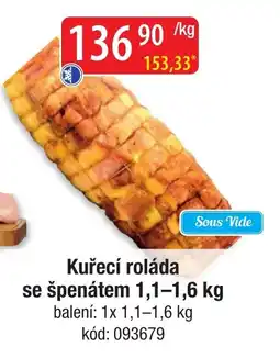 Qanto Sous Vide kuřecí roláda se špenátem nabídka
