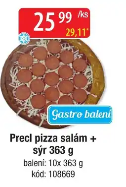 Qanto Precl pizza salám + sýr nabídka