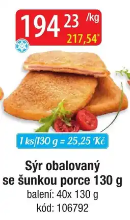 Qanto Sýr obalovaný se šunkou porce 130 g nabídka