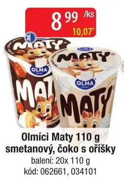 Qanto Olmiči Maty smetanový, čoko s oříšky nabídka
