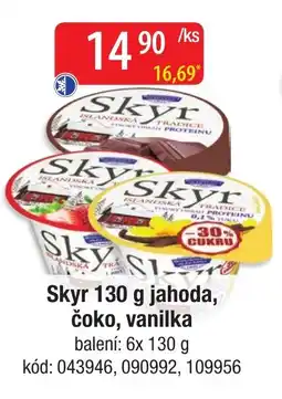 Qanto Skyr jahoda, čoko, vanilka nabídka