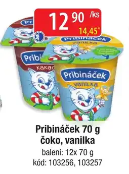 Qanto Pribináček čoko, vanilka nabídka