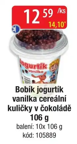 Qanto Bobík jogurtík vanilka cereální kuličky v čokoládě nabídka