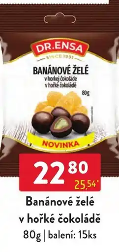 Qanto Dr. Ensa banánové želé v hořké čokoládě nabídka