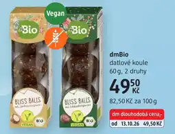 dm drogerie dmBio datlové koule nabídka