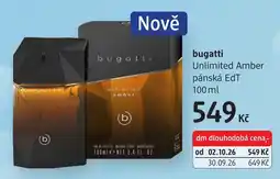 dm drogerie bugatti unlimited amber nabídka
