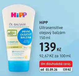 dm drogerie Hipp ultrasensitive olejový balzám nabídka