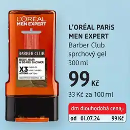 dm drogerie L'oreal men expert barber club sprchovy gel nabídka
