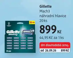 dm drogerie Gillette Mach3 náhradní hlavice nabídka