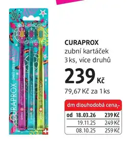 dm drogerie Curaprox zubní kartáček nabídka