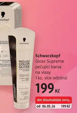 dm drogerie Schwarzkopf Gloss Supreme pečující barva na vlasy nabídka