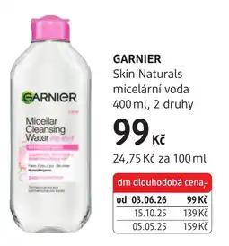 dm drogerie Garnier skin naturals micelarni voda nabídka