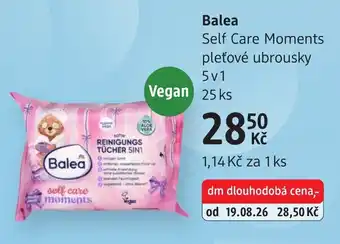 Balea self care moments pleťové ubrousky