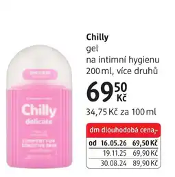 dm drogerie Chilly gel nabídka