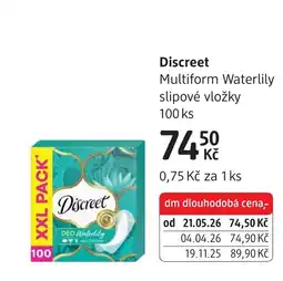 dm drogerie Discreet Multiform Waterlily slipové vložky nabídka