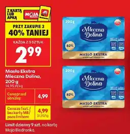 Biedronka Polsko Mleczna Dolina Masło Ekstra nabídka