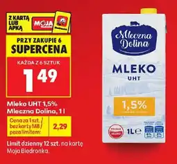 Biedronka Polsko Mlecna Dolina Mleko UHT nabídka