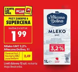 Biedronka Polsko Mleczna Dolina Mleko UHT nabídka