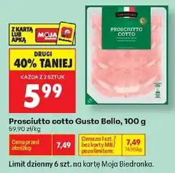 Biedronka Polsko Gusto Bello prosciutto cotto nabídka