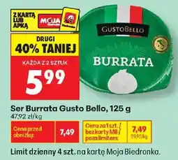 Biedronka Polsko Burrata Gusto Bello nabídka