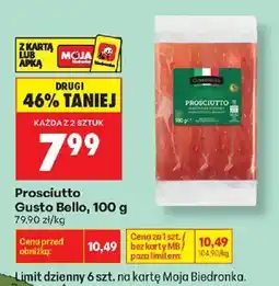 Biedronka Polsko Gusto Bello Prosciutto nabídka