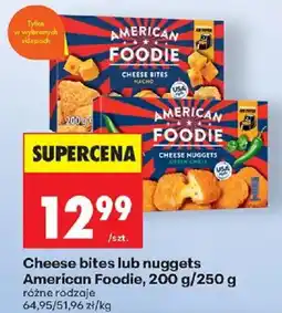 Biedronka Polsko American Foodie cheese bites lub nuggets nabídka