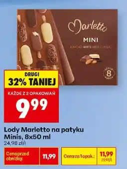 Biedronka Polsko Lody Marletto na patyku Minis nabídka