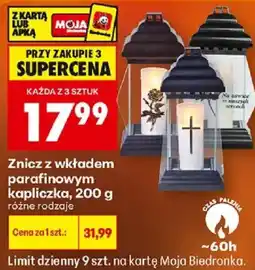 Biedronka Polsko Znicz z wkładem parafinowym kapliczka nabídka