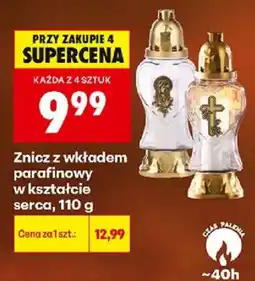 Biedronka Polsko Znicz z wkładem parafinowy w kształcie serca nabídka
