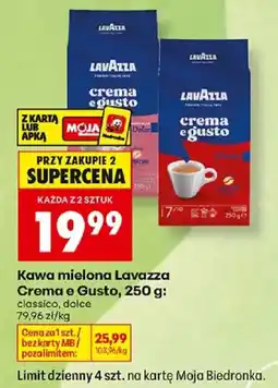 Biedronka Polsko Lavazza kawa mielona Crema e Gusto nabídka