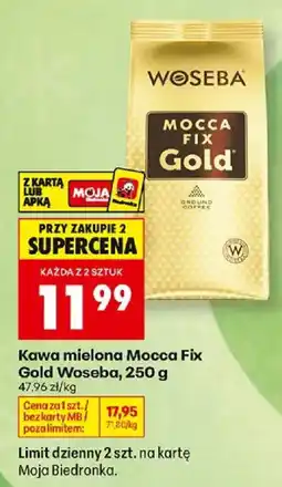 Biedronka Polsko Woseba kawa mielona Mocca Fix Gold nabídka